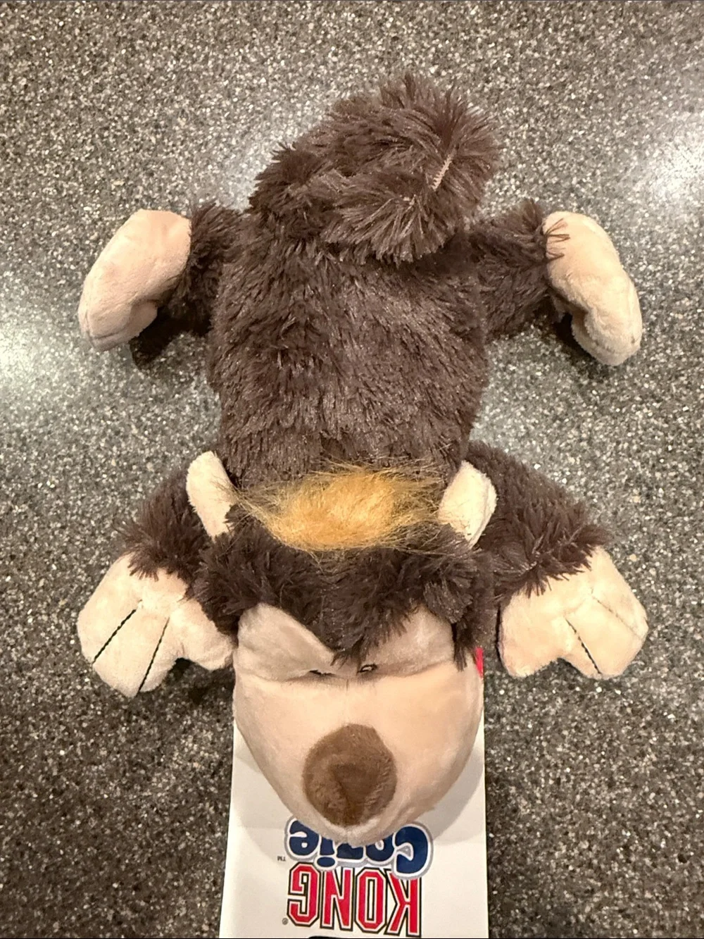 KONG Plush Monkey Dog Toy — Brown/Tan
